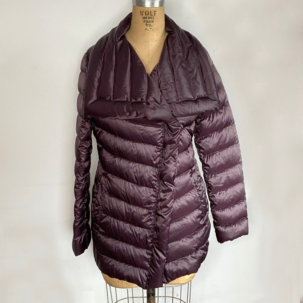 Tahari Down Puffer jacket—Chestnut Brown / S